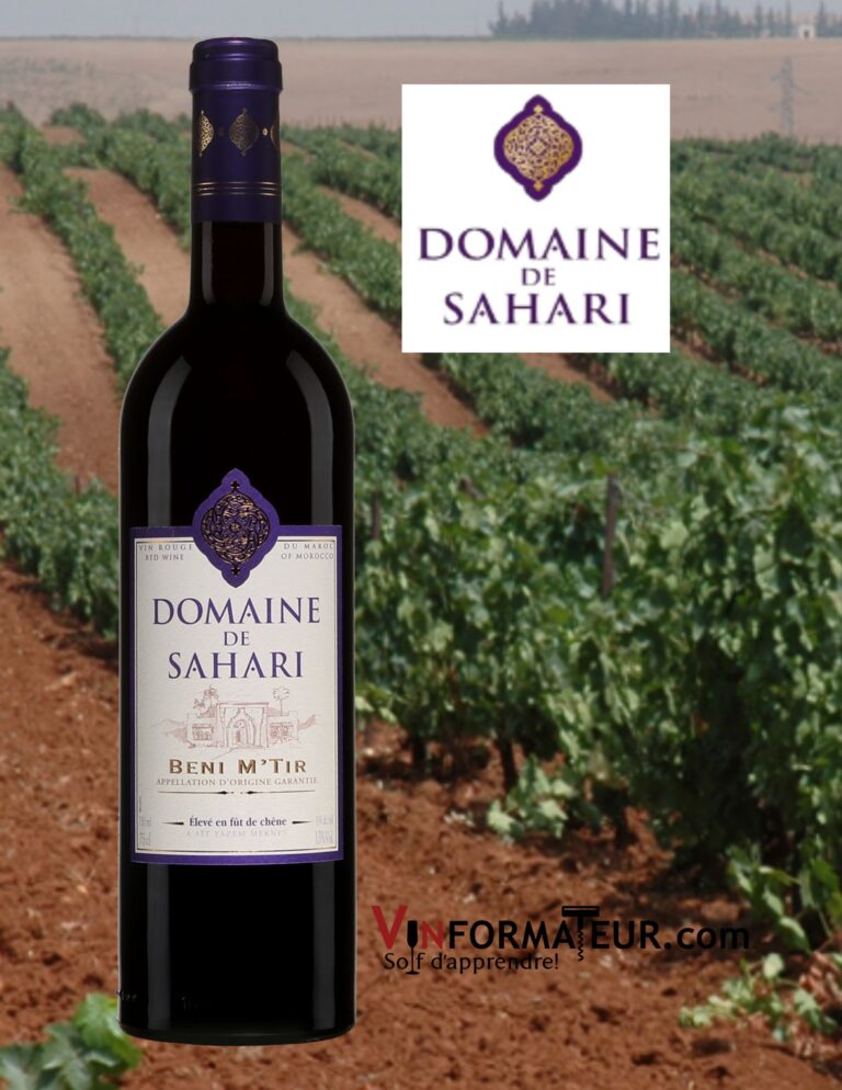 Domaine de Sahari, Maroc, Beni M’Tir, vin rouge, 2020 bouteille