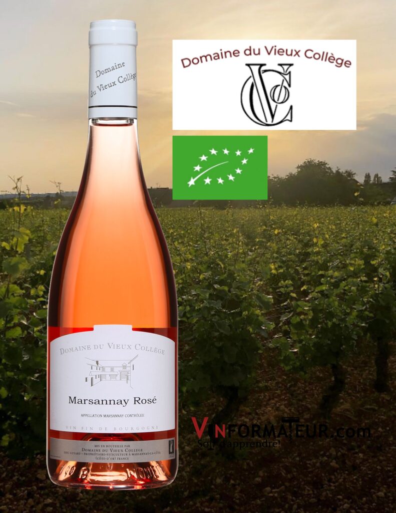 Marsannay rosé, Bourgogne, Côte de Nuit, vin rosé bio, 2021 bouteille