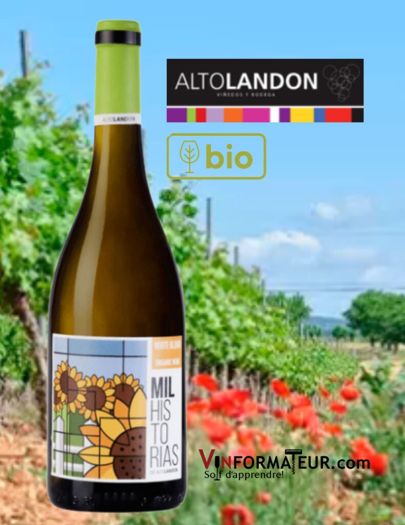 Mil Historias, Blanco, Espagne, Castilla La Mancha, vin blanc bio, 2021 bouteille