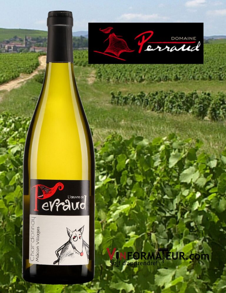 L’œuvre de Perraud, Bourgogne, Mâcon Villages, Domaine Perraud, vin blanc, 2021 bouteille