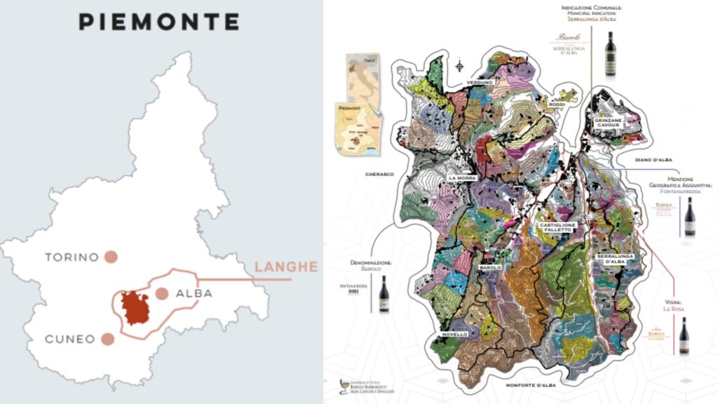Carte viticole Piémont, Serralunga d'Alba