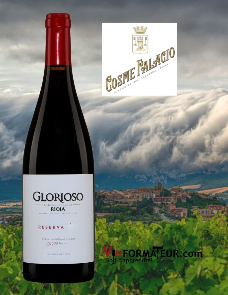 Glorioso, Reserva, Espagne, Rioja Alavesa, vin rouge, Bodegas Palacio, 2017 bouteille