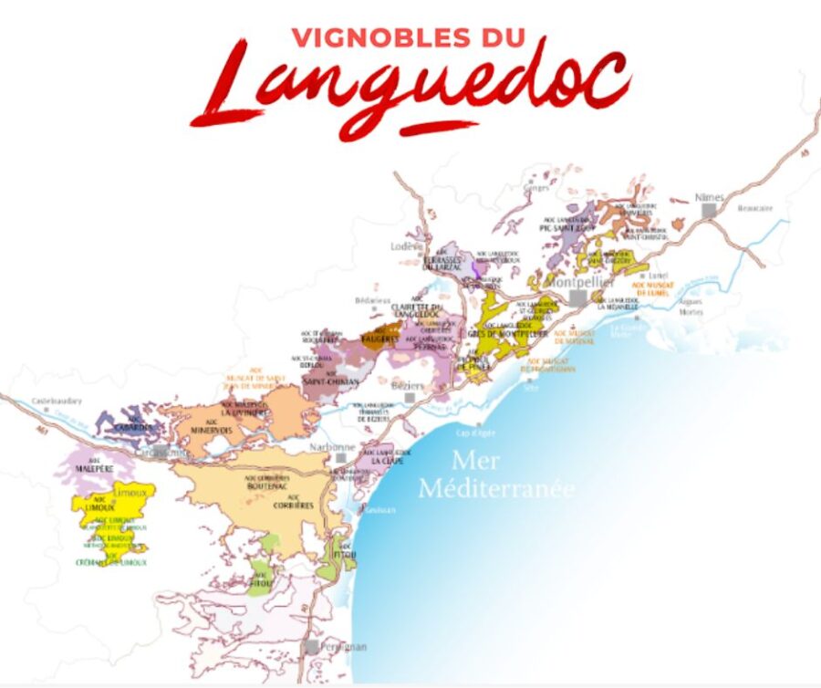 Carte viticole Languedoc