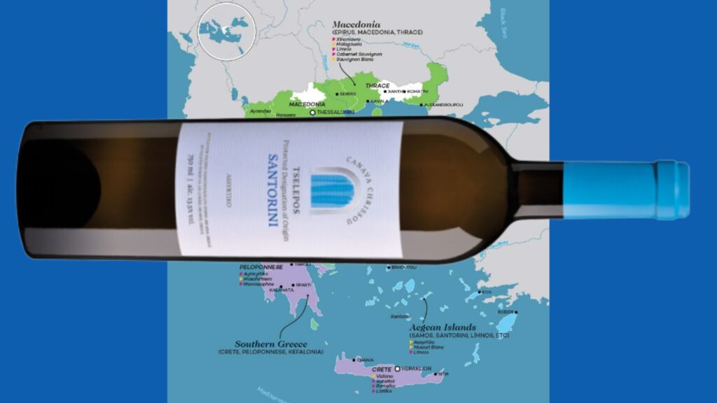 Assyrtiko, Tselepos, Canava Chrissou, Santorin PDO, vin blanc, 2021 bouteille