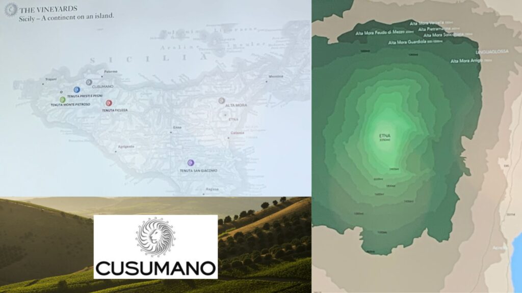 Carte des vignobles de Cusumano
