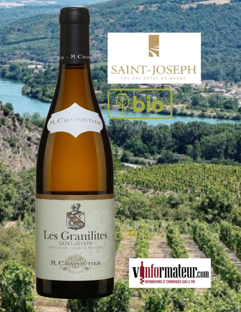 M.Chapoutier, Les Granilites, Saint-Joseph AOC, vin blanc bio, 2020 bouteille