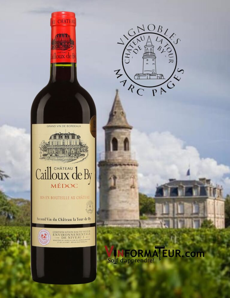 Château Cailloux de By, Médoc, Cru Bourgeois, vin rouge, 2020 bouteille
