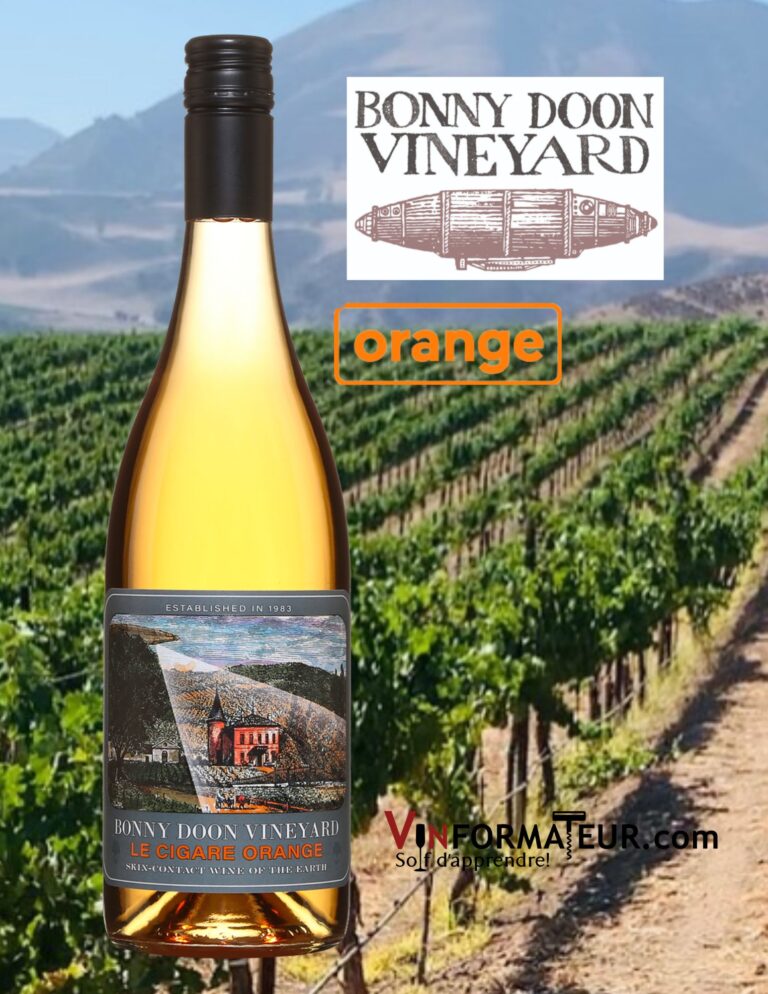 Le Cigare Orange, vin orange, Bonny Doon Vineyards, Californie, Central Coast AVA, 2022 bouteille