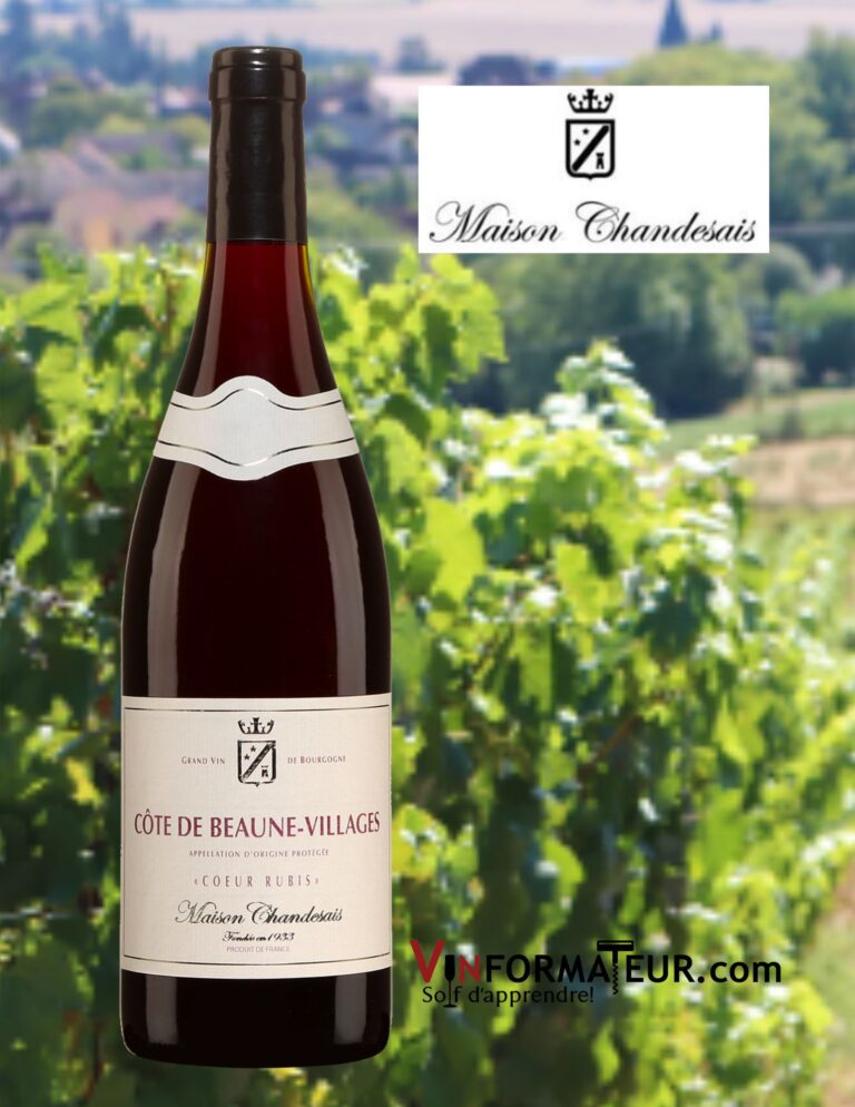 Coeur Rubis, Bourgogne, Côte de Beaune-Villages, Maison Chandesais, vin rouge, 2020 bouteille