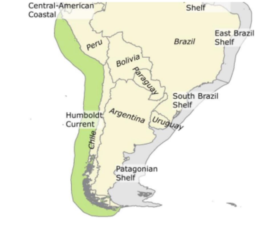 Carte du courant Humboldt