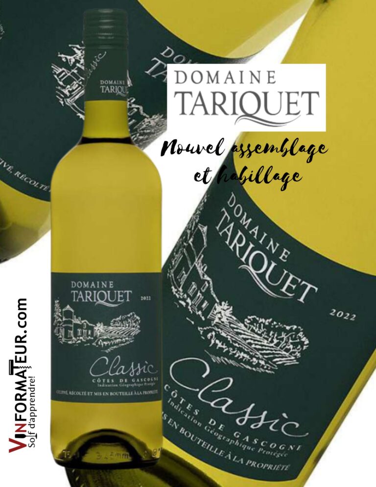 Domaine Tariquet, Classic, France, Sud-Ouest, Côtes-de-Gascogne, vin blanc, 2022 bouteille