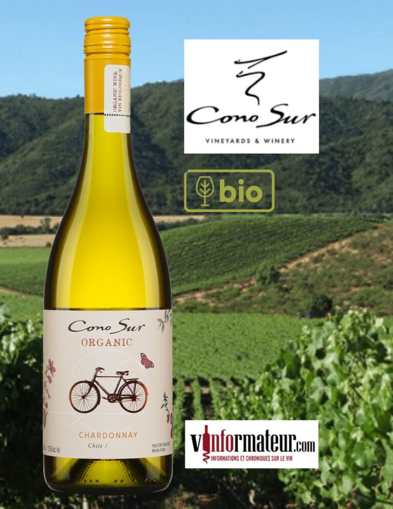 Cono Sur, Organic, Chardonnay, vin blanc bio, Chili, Valle de Rappel, 2022 bouteille
