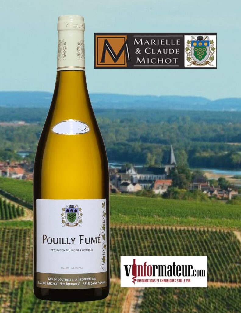 Pouilly Fumé, Claude Michot, Les Berthiers, vin blanc, 2021 bouteille