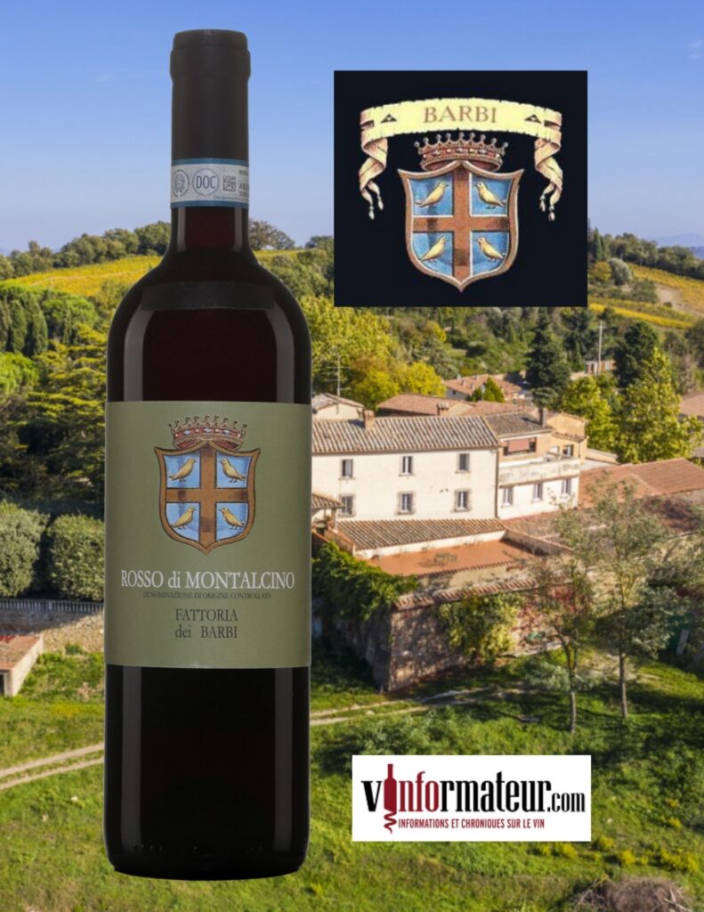 Rosso di Montalcino, Fattoria dei Barbi, vin rouge, 2021 bouteille