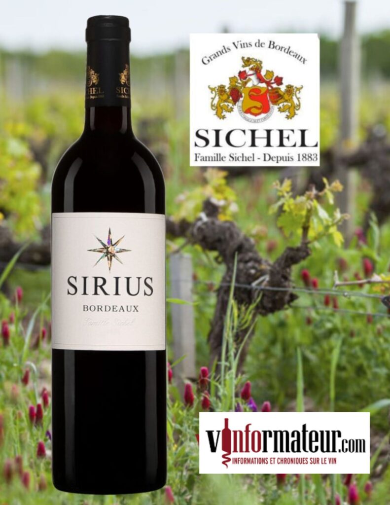 Sirius rouge, Bordeaux, 2018, Maison Sichel, 2018 bouteille