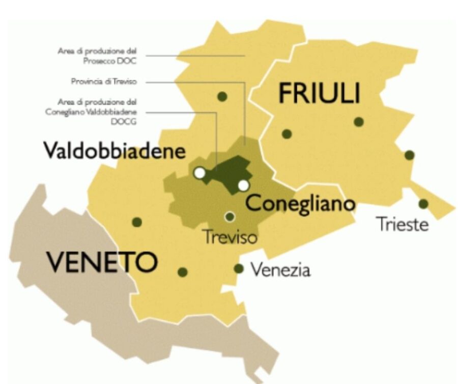 Carte viticole Vénétie