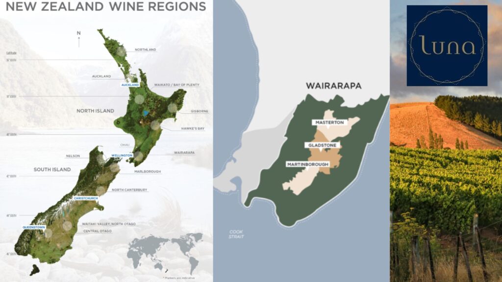Carte viticole Nouvelle-Zélande et Wairarapa