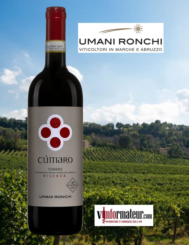 Umani Ronchi, Cumaro, Marche, Conero Riserva DOCG, vin rouge, 2019 bouteille