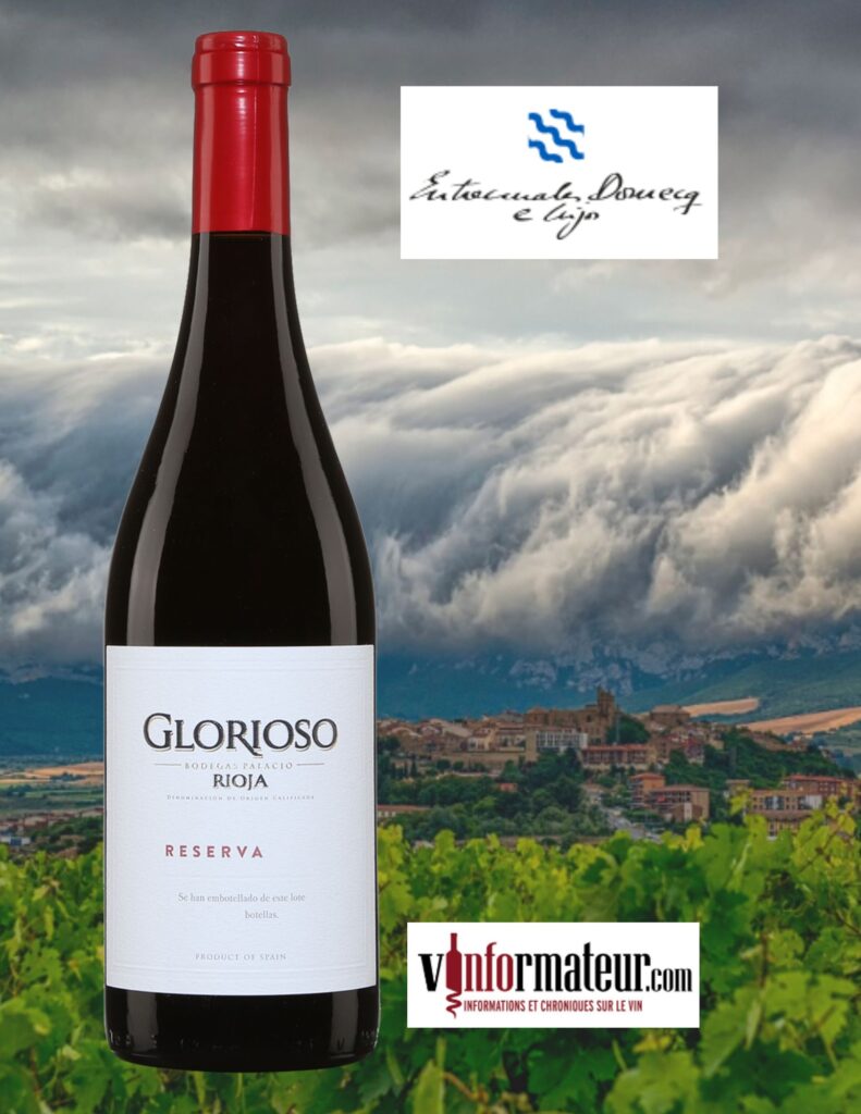 Glorioso, Reserva, Espagne, Rioja Alavesa, vin rouge, Bodegas Palacio, 2017 bouteille