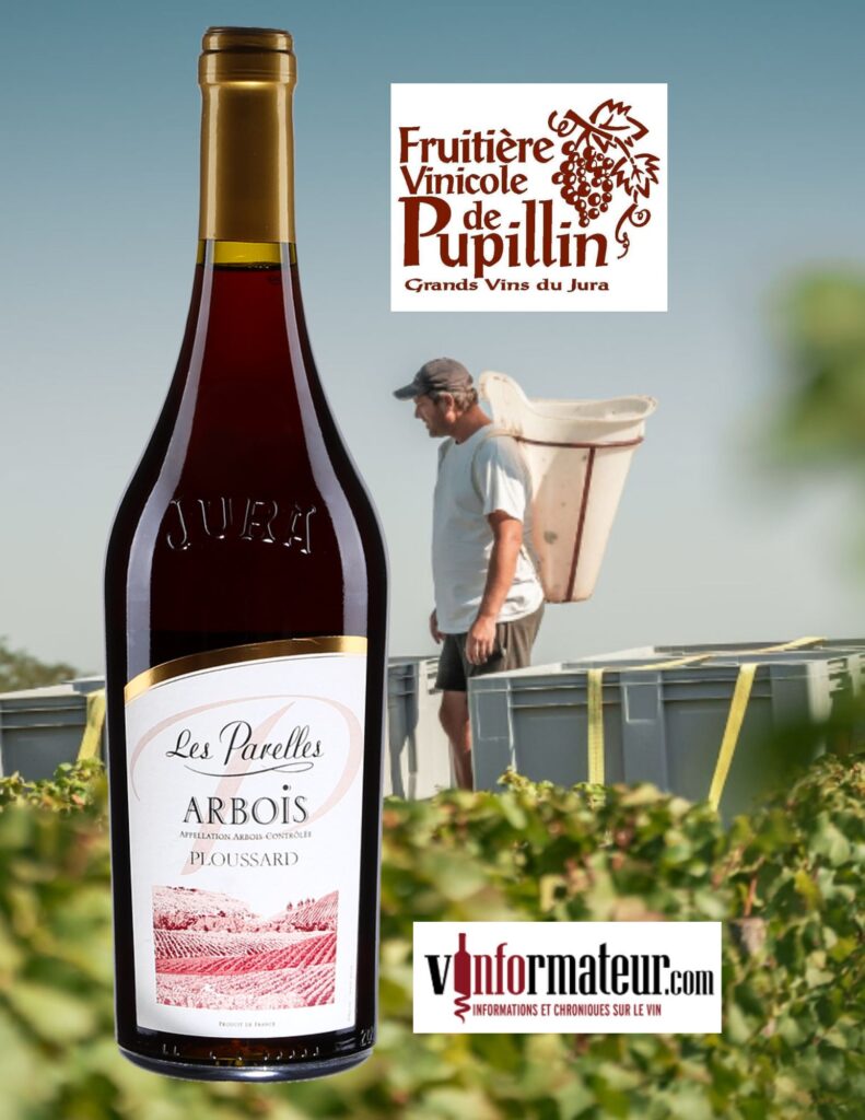 Les Parelles, Ploussard (ou Poulsard), France, Jura, Arbois, Juravinum, Fruitière de Voiteur, vin rouge, 2020 bouteille
