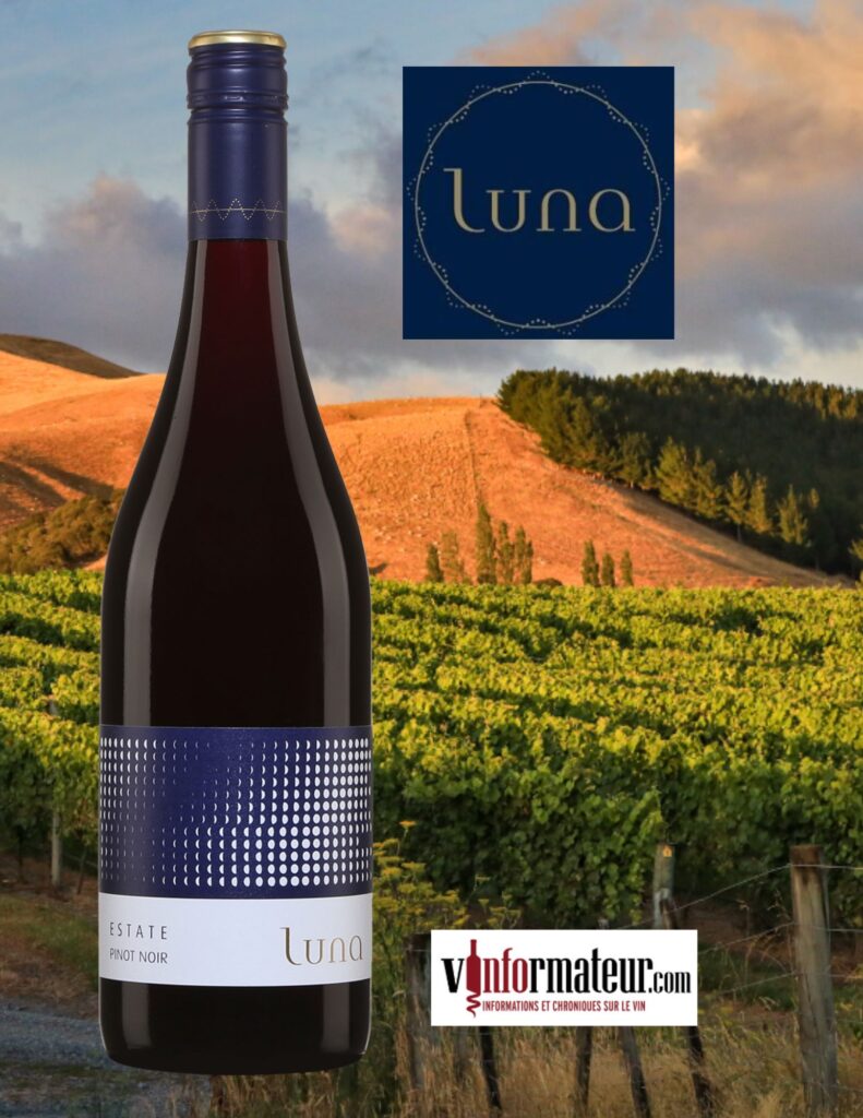Pinot Noir, Luna, Nouvelle-Zélande, Martinborough, vin rouge, 2020 bouteille