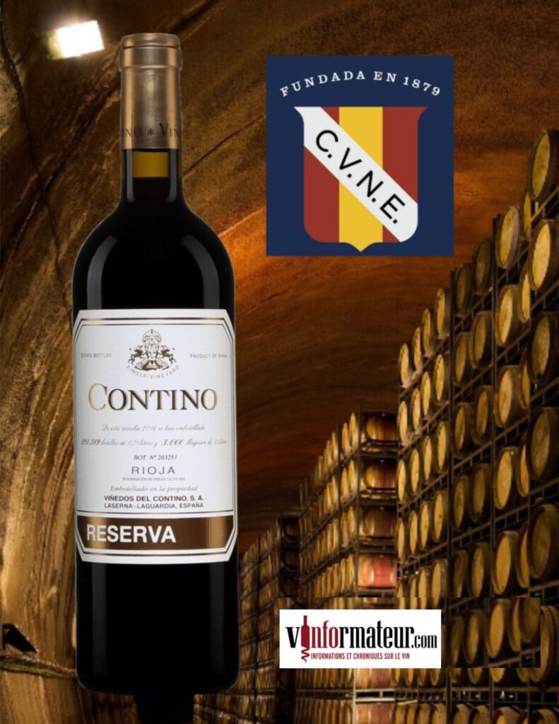 Contino, Reserva, CVNE, Espagne, Rioja Alavesa, vin rouge, 2019 bouteille