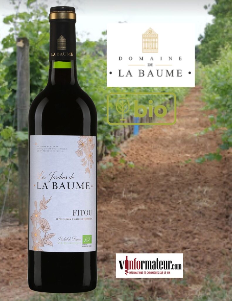 Les Jardins de la Baume, France, Languedoc, Fitou, vin rouge bio, 2021 bouteille