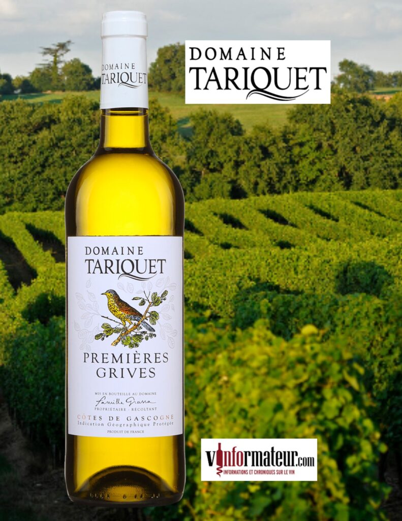 Domaine Tariquet, Premières Grives, France, Sud-Ouest, Côtes-de-Gascogne, vin blanc doux, 2022 bouteille