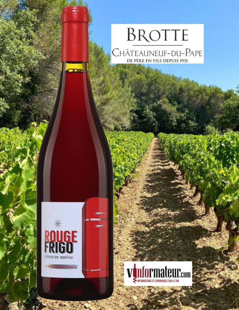 Rouge Frigo, Côtes-du-Rhône AOC, Brotte (Père Anselme), vin rouge, 2022 bouteille
