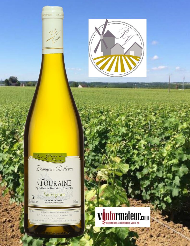 Domaine Bellevue, Sauvignon blanc, France, Touraine, Patrick Vauvy, vin blanc, 2022 bouteille
