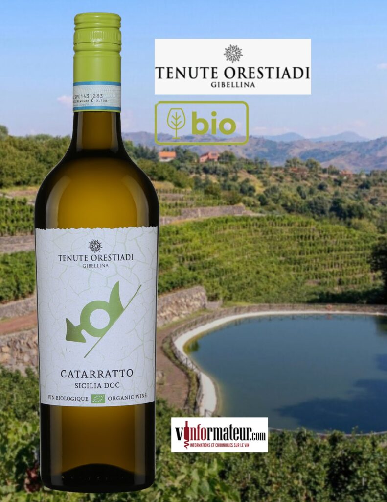 Catarratto, Sicile DOC, Tenute Orestiadi, vin blanc bio, 2022 bouteille