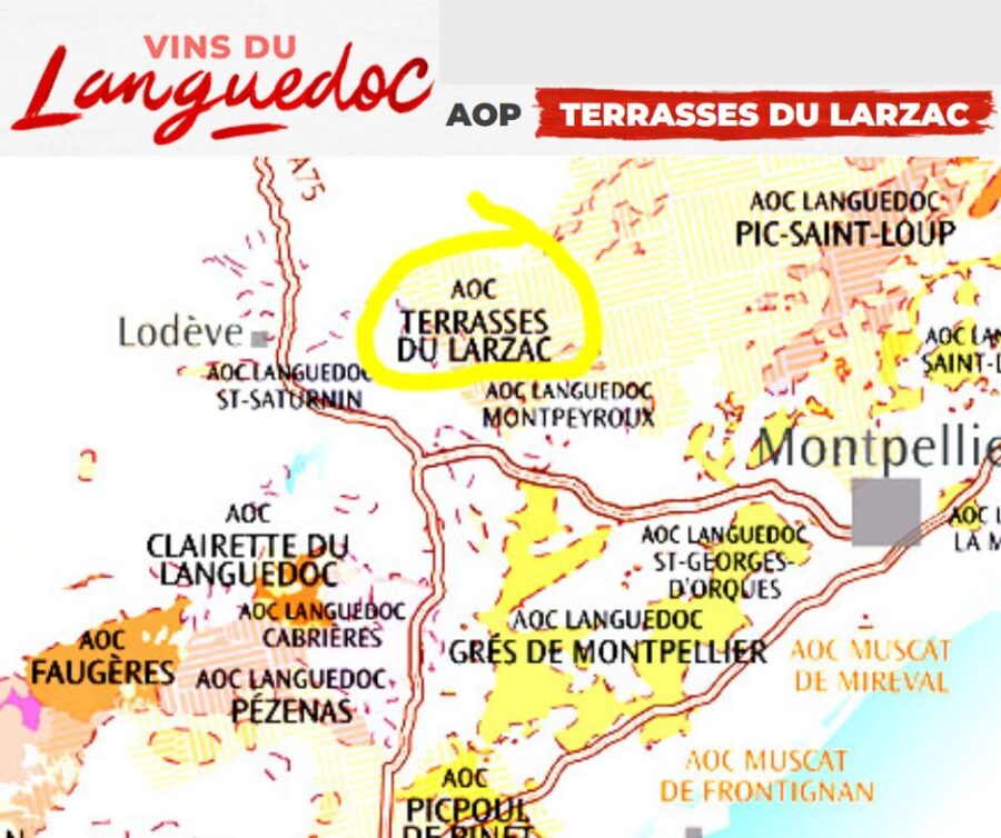 Carte viticole Languedoc-Roussillon, Terrasses du Larzac