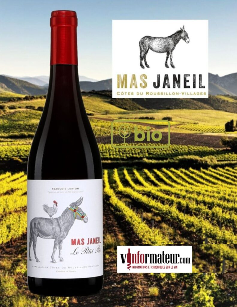 Le Petit Pas, Mas Janeil, France, Languedoc-Roussillon, Côtes du Roussillon, vin rouge bio, 2022 bouteille