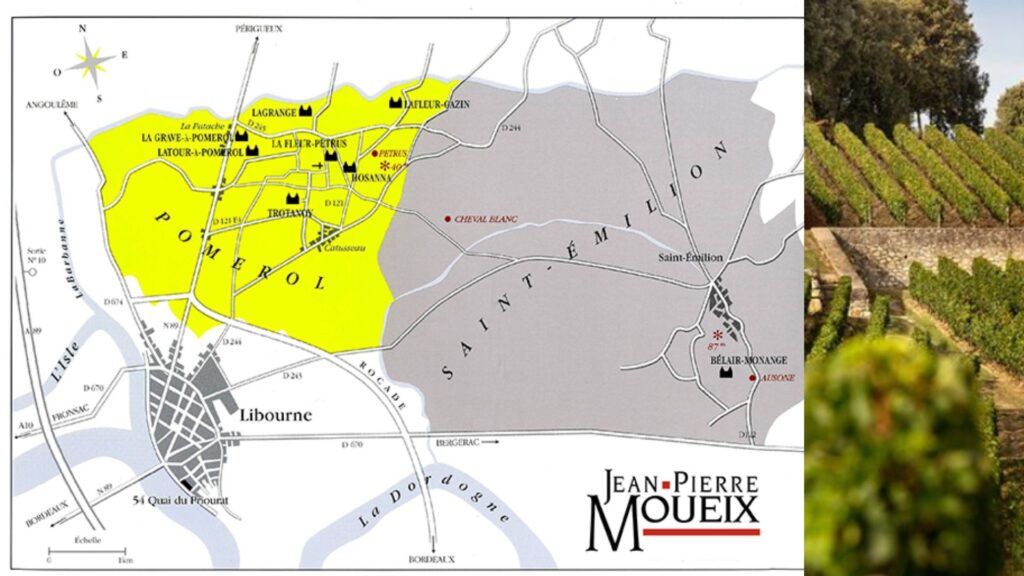Carte viticole des Ets Jean-Pierre Moueix