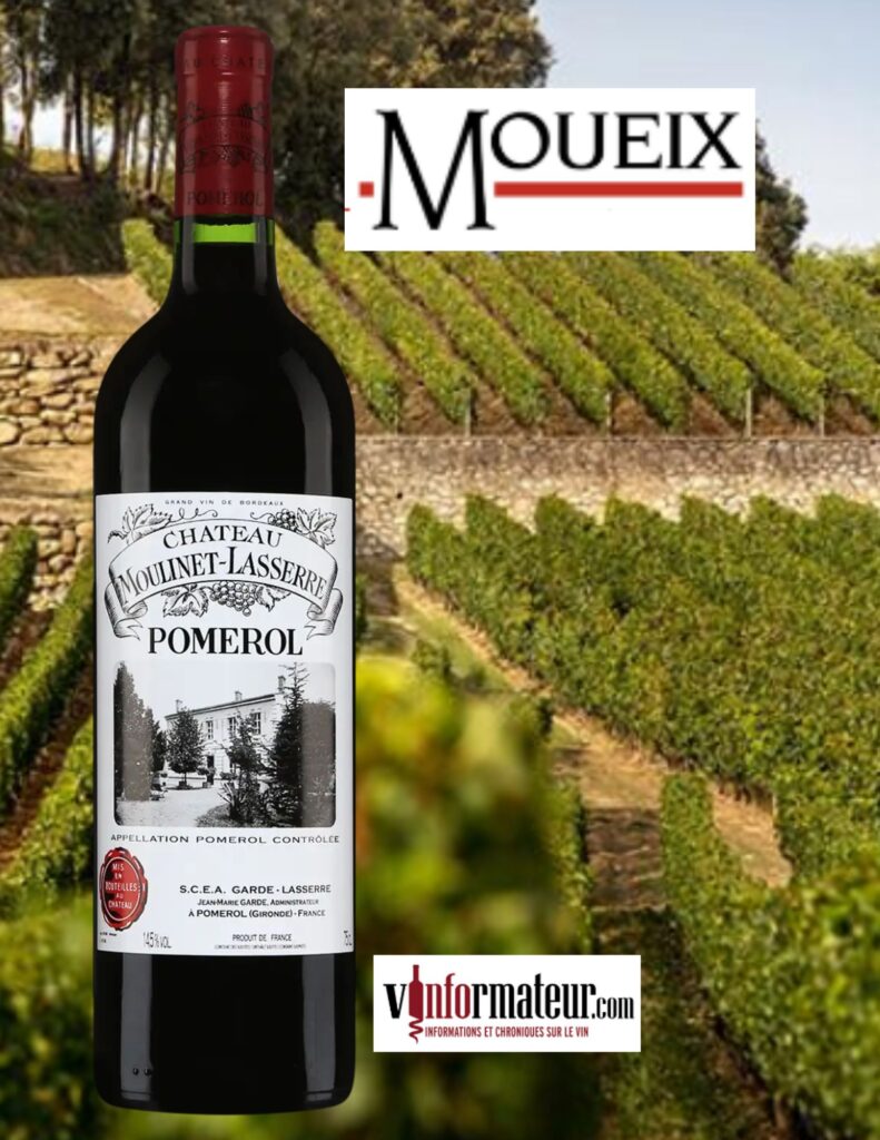 Château Moulinet-Lasserre, Pomerol, vin rouge, 2019 bouteille