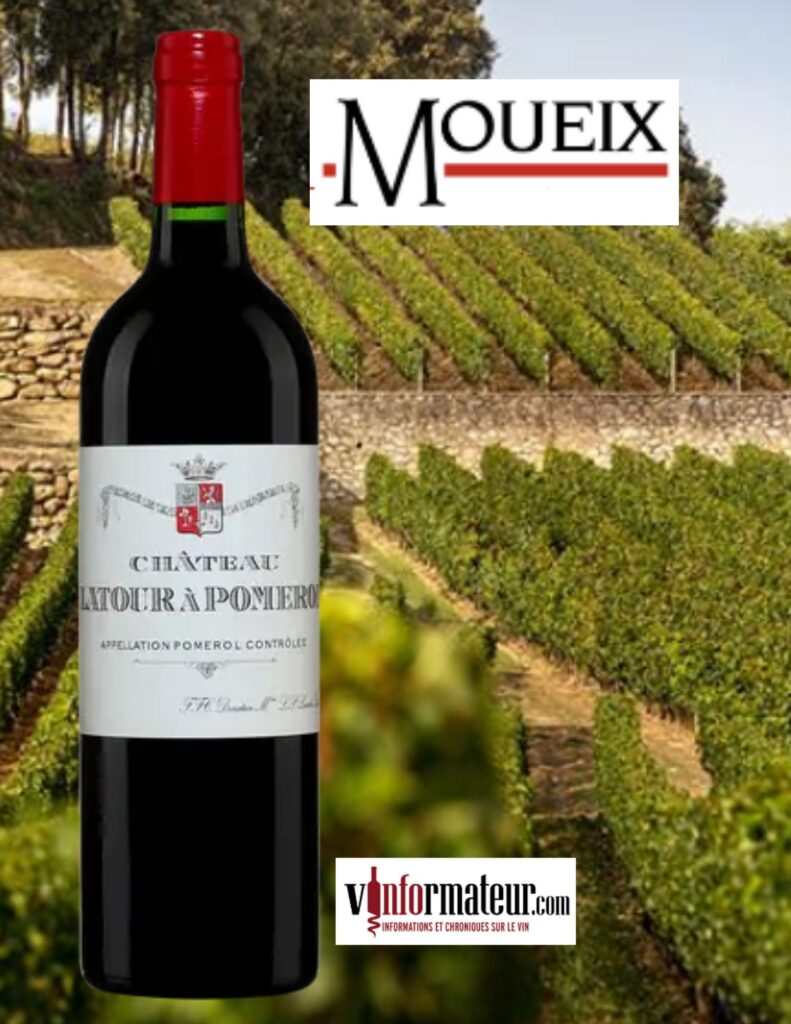 Château Latour à Pomerol, vin rouge, 2021 bouteille