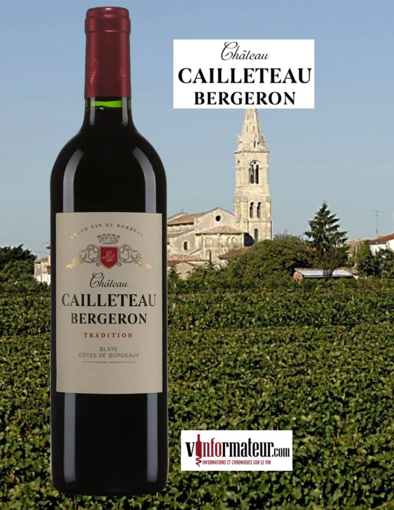 Tradition, Château Cailleteau Bergeron, AOC Blaye Côtes-de-Bordeaux, vin rouge, 2020 bouteille