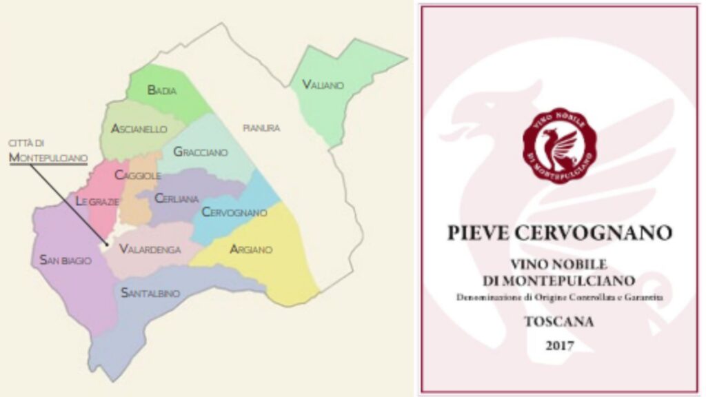Carte viticole Pieve - Vino Nobile di Montepulciano