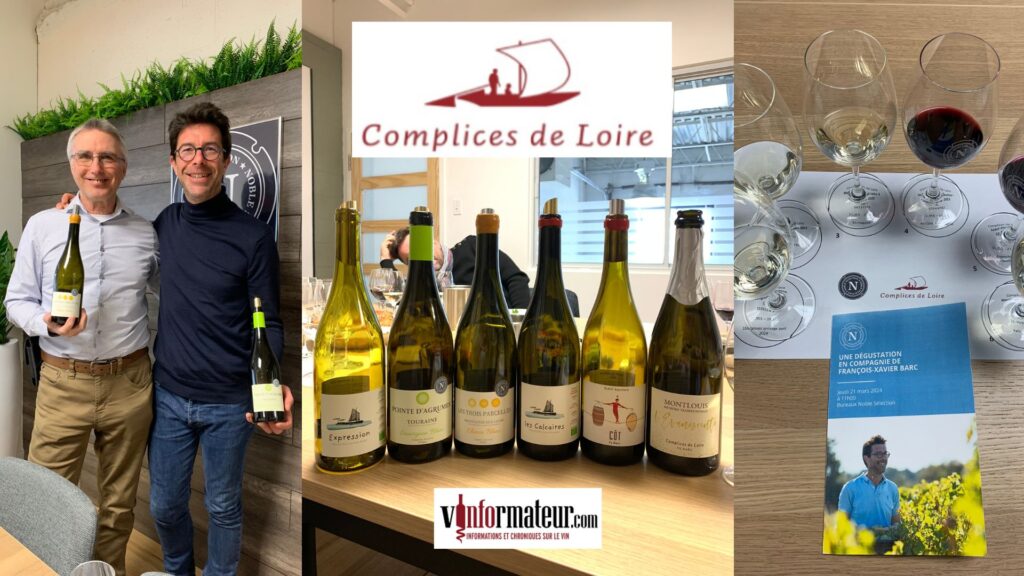Dégustation des vins des Complices de Loire avec le co-fondateur François-Xavier Barc dans les bureaux de l'agence Sélection Noble. 