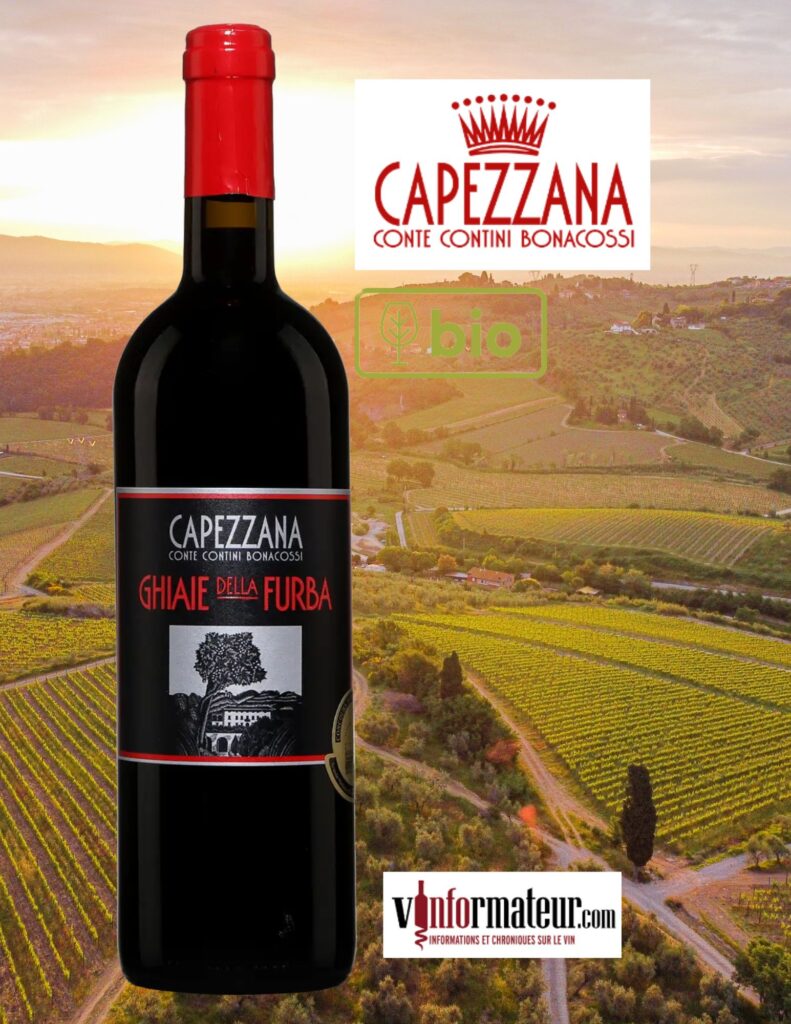 Capezzana, Ghiaie della Furba IGT, vin rouge bio, 2020 bouteille