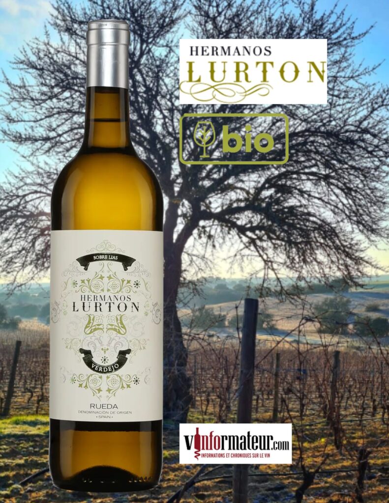 Verdejo, La Perdiz, Hermanos Lurton, Espagne, Rueda, vin blanc bio, 2022 bouteille
