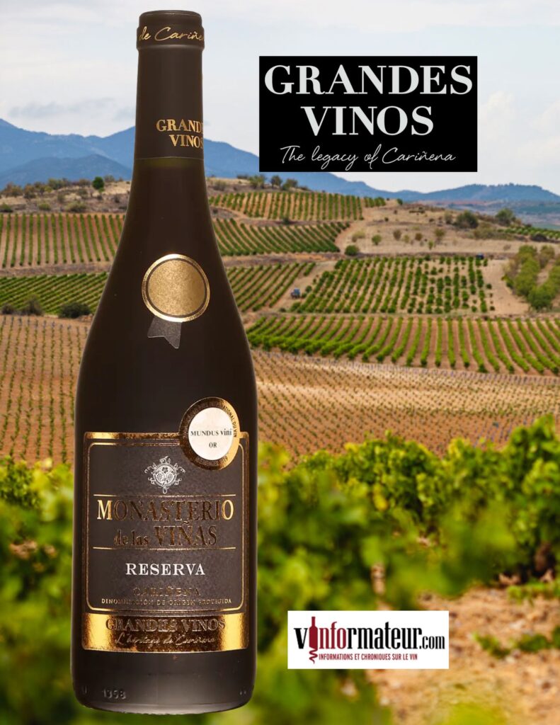 Monasterio de las Vinas, Reserva, Espagne, Carinena DOP, vin rouge, 2019 bouteille