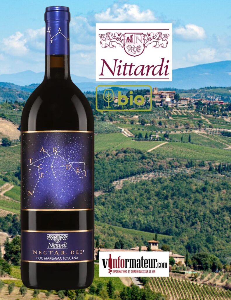 Nittardi, Nectar Dei, Maremma Toscana, vin rouge bio, 2020 bouteille