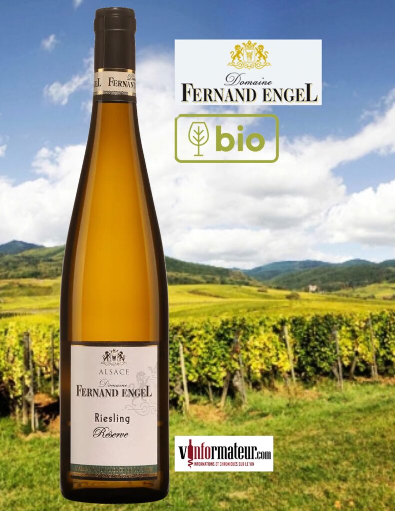Riesling, Fernand Engel, France, Alsace, Réserve, vin blanc bio, 2021 bouteille