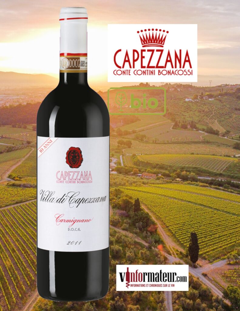 Villa de Capezzana, 10 Anni, Carmignano DOCG, vin rouge bio, 2013 bouteille
