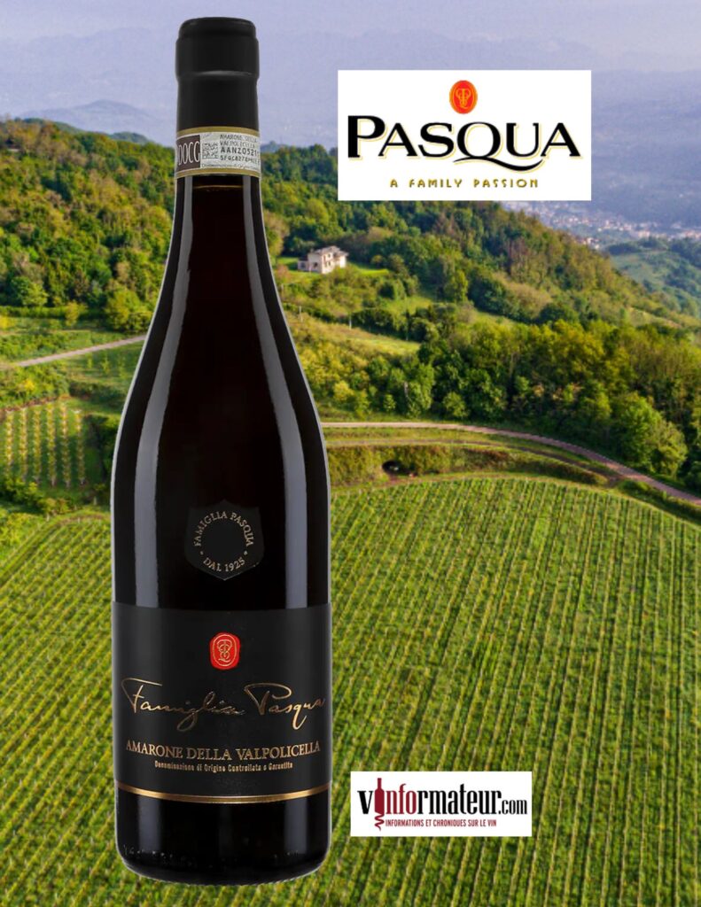 Famiglia Pasqua, Amarone della Valpolicella, Vénétie, vin rouge 2019 bouteille