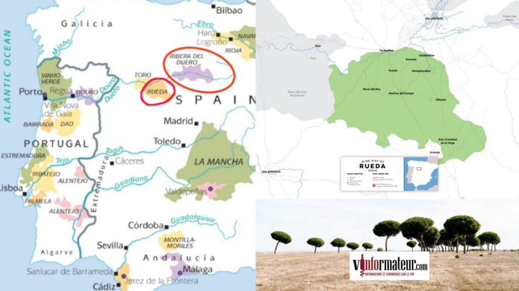 Carte viticole Rueda, Espagne