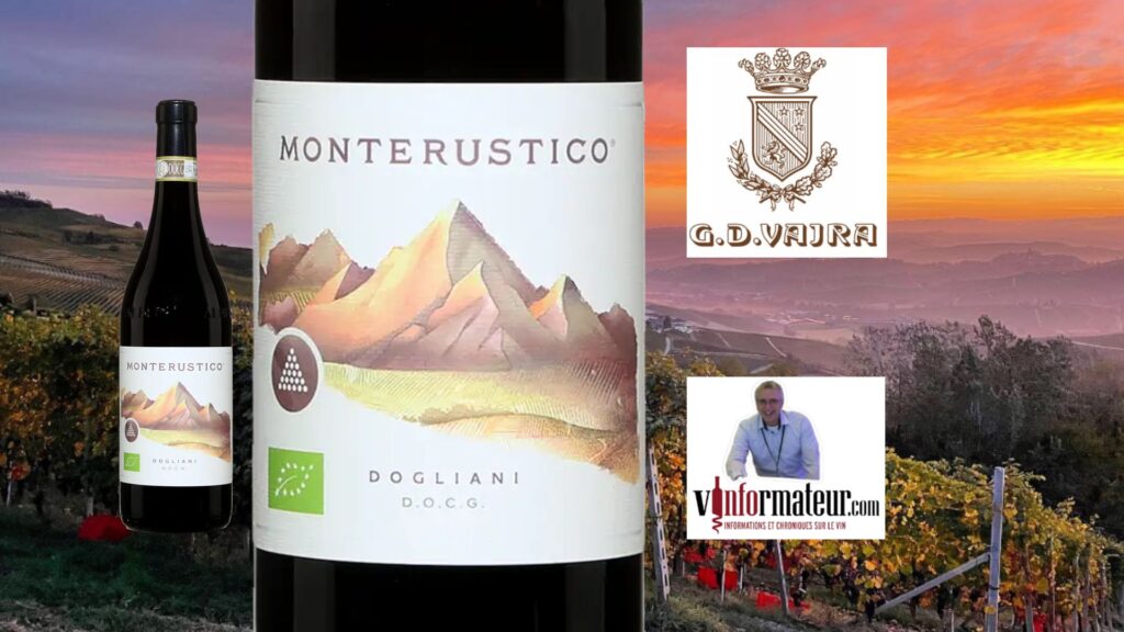 Monterustico, Dogliani DOCG, Italie, Piemonte, G.D.Vajra, vin rouge bio, 2021 bouteille