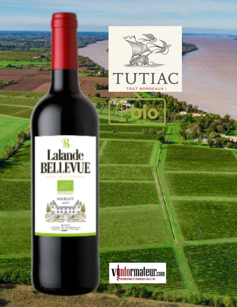 Lalande Bellevue, Blaye Côtes de Bordeaux, Les Vignerons de Tutiac, vin rouge bio, 2021