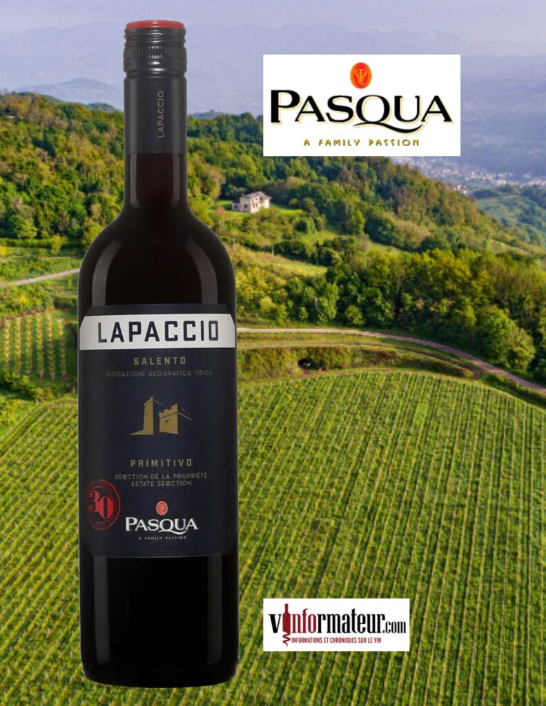Lapaccio, Pasqua, Les Pouilles, Salento, vin rouge, 2022 bouteille